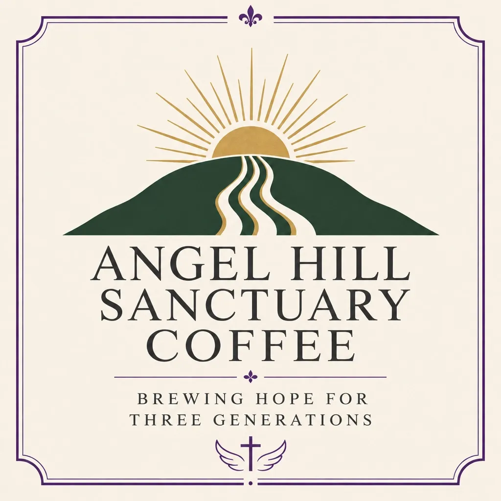 Angel Hill Sanctuary Coffee label.